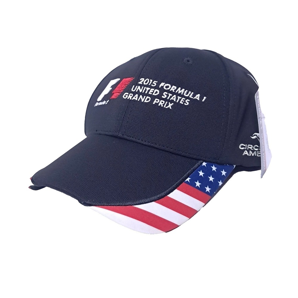 Formula 1 2015 US Grand Prix Hat Unisex OSFA Black NEW 2015 F1 Patriot Cap
